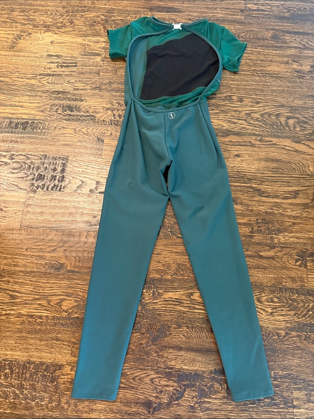 Bluewater Dancewear Emerald Green Dance Geo Jumpsuit - Picture 5 of 8